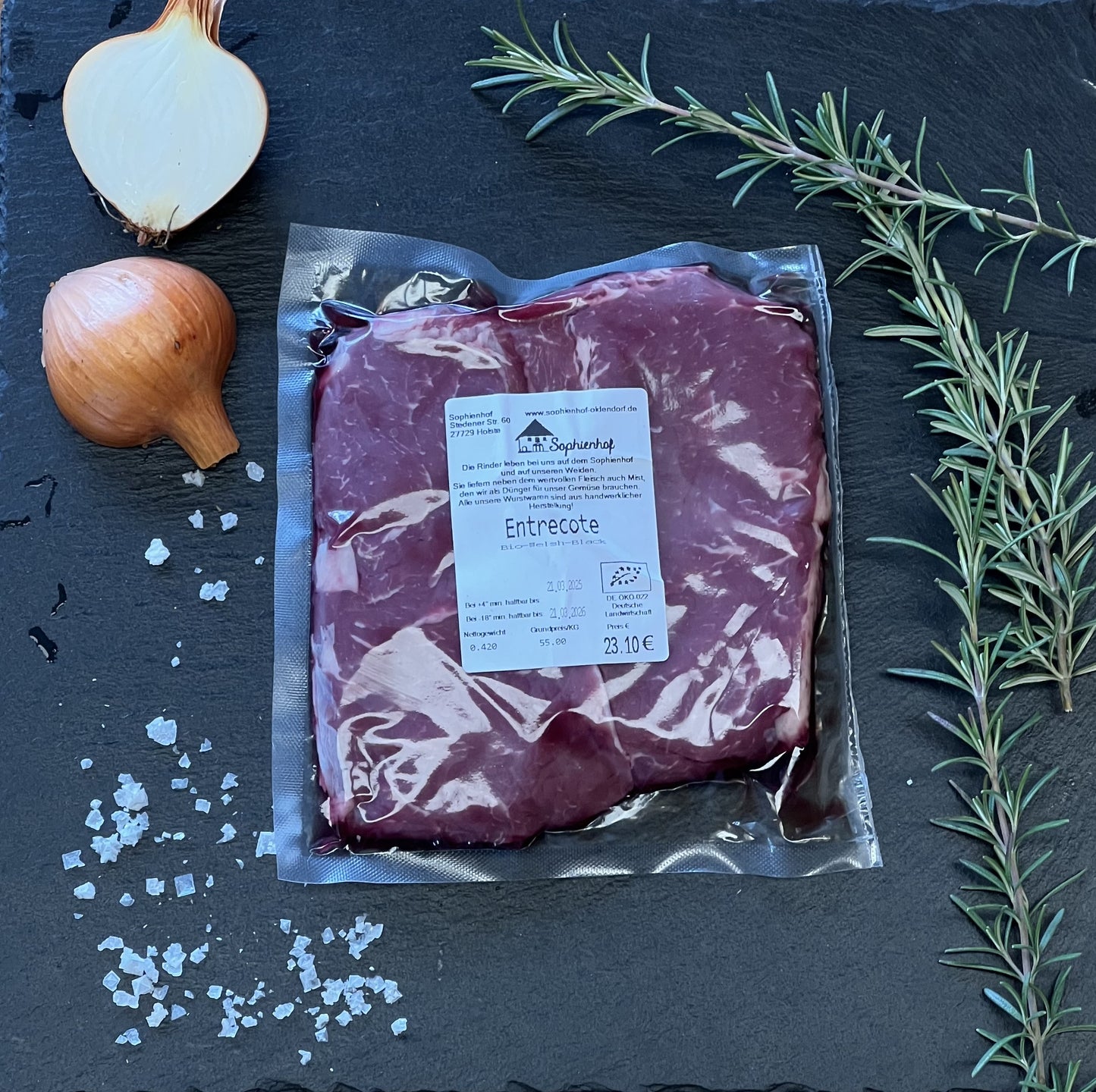 Bio Welsh Black Entrecote (tiefgefroren) - verschiedene Größen - wähle aus