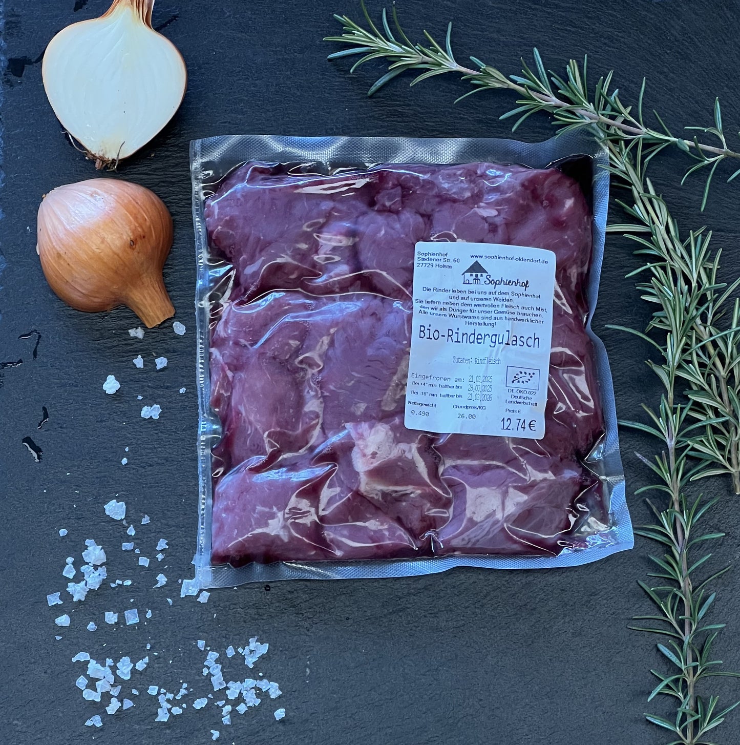 Bio Welsh Black Gulasch (tiefgefroren) - ca. 500g - wähle Dein Paket