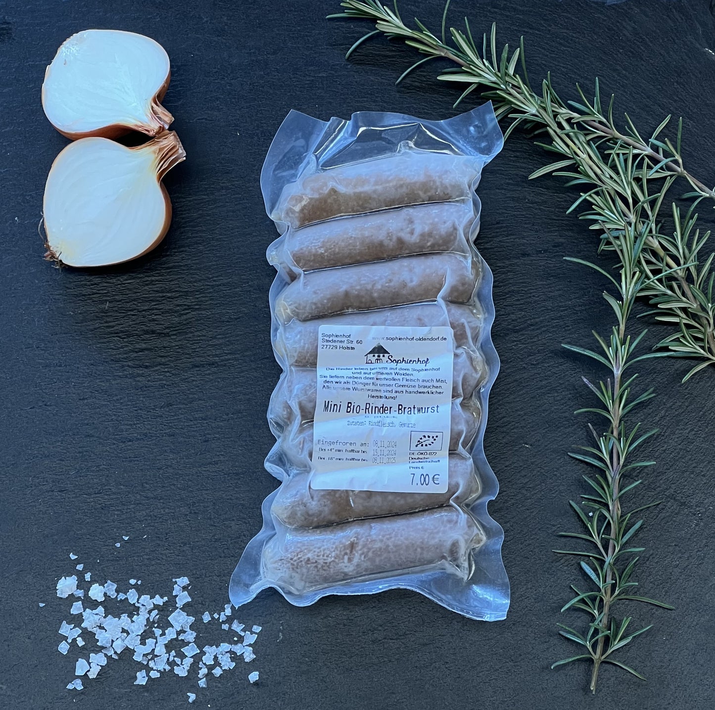 Bio Welsh Black Bratwurst Mini 8 Stk (tiefgefroren)